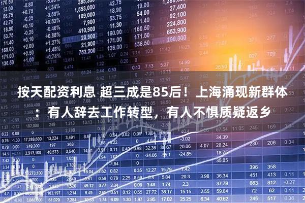 按天配资利息 超三成是85后！上海涌现新群体：有人辞去工作转型，有人不惧质疑返乡